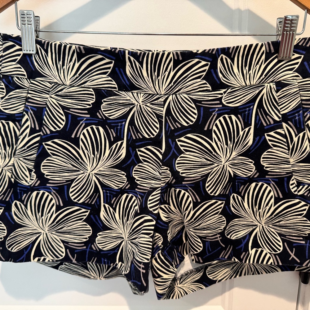 J. Crew Black and White Bermuda Shorts with Striking Design